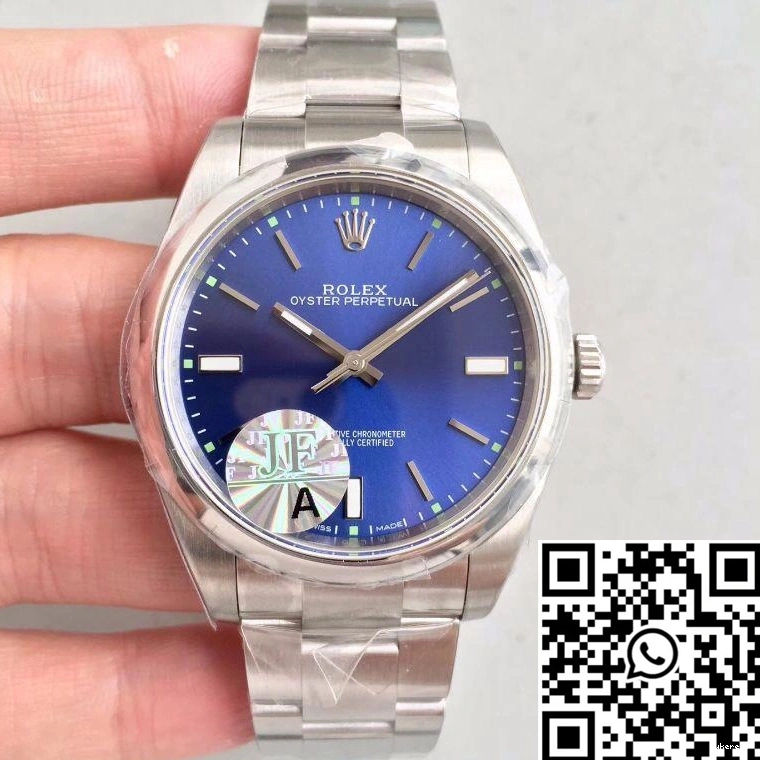 Factory Rolex UrbanChic Blue Oyster 1283 Perpetual Dial 114300 JF 39 0729